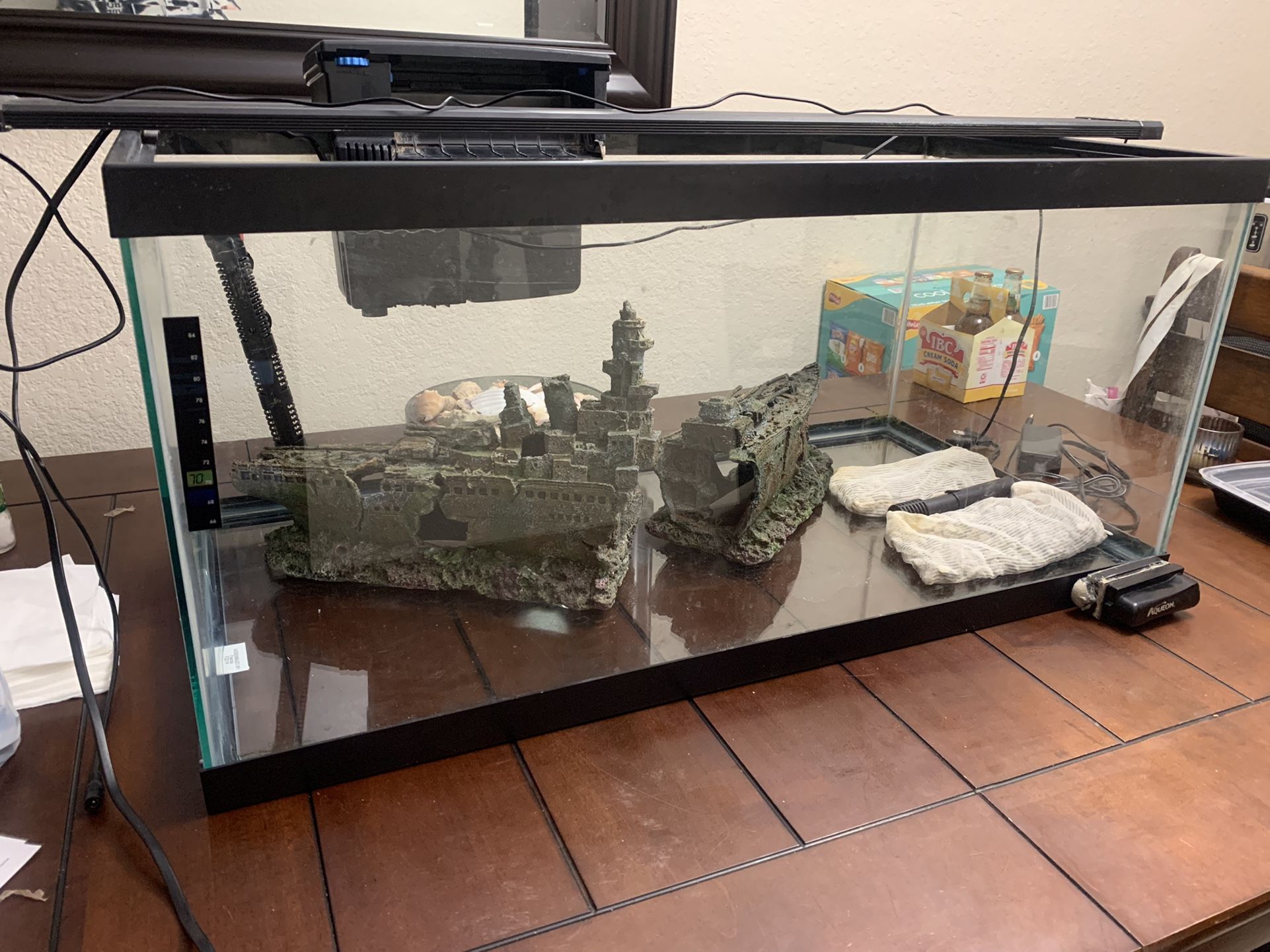 Full 35 Gallon Fish Tank Kit with all Accessories