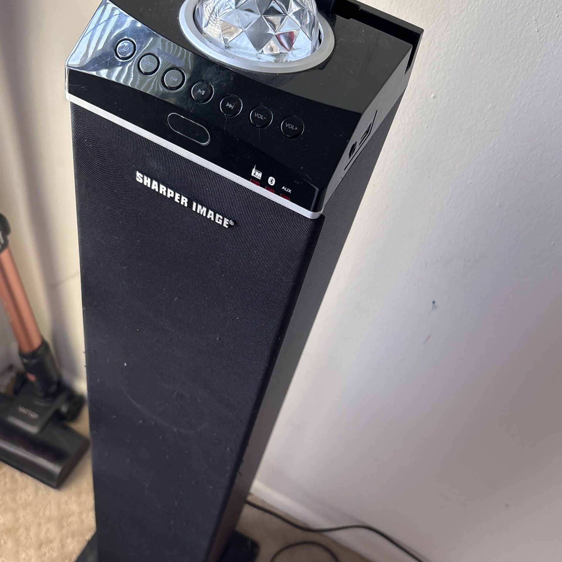 Sharper Image Blue Tooth Led Disco Ball Tower