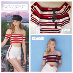 U Of A / USA off the shoulder tops