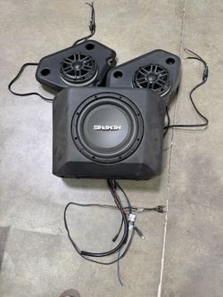 Can am defender subwoofer and rear speakers.