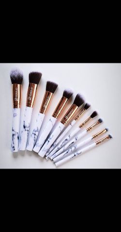 10pcs marble makeup brush set