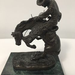 Frederic Remington Bronze Statue Bronco Buster