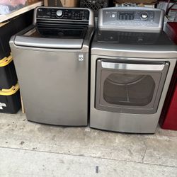 Lg Top Load XL Capacity Washer And Gas Dryer 