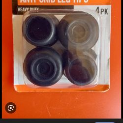 (4-Pk) Everbilt Leg Caps Black Rubber 3/4" 49126