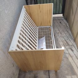 Delta Children Sonny 4-in-1 Convertible Baby Crib, Natural/Bianca White