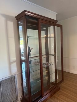 Display Cabinet with Glass Shelves