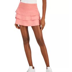 Ideology Tennis Skirt Skort Peach Pink Coral Size Medium Workout Athleisure