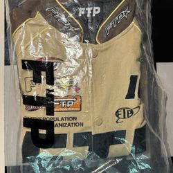 FTP Fuckthepopulation Pit Crew Jacket Tan Size XL New Racing Embroidered