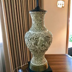 Unusual Mid Century Lamp w/Custom Shade