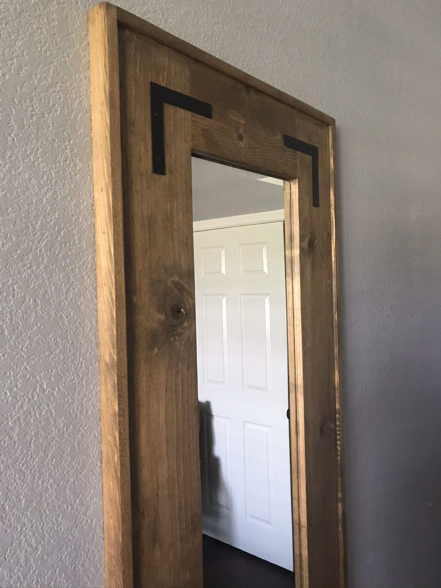 Handmade wood mirror