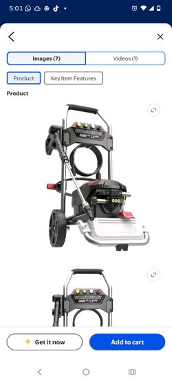 Electric Pressure Washer 2000 PSI 1.2 GPM
