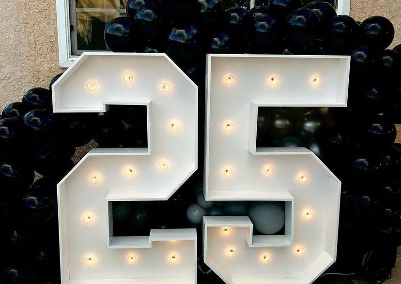 123 & ABC Marquee’s (4ft Tall) With Lights