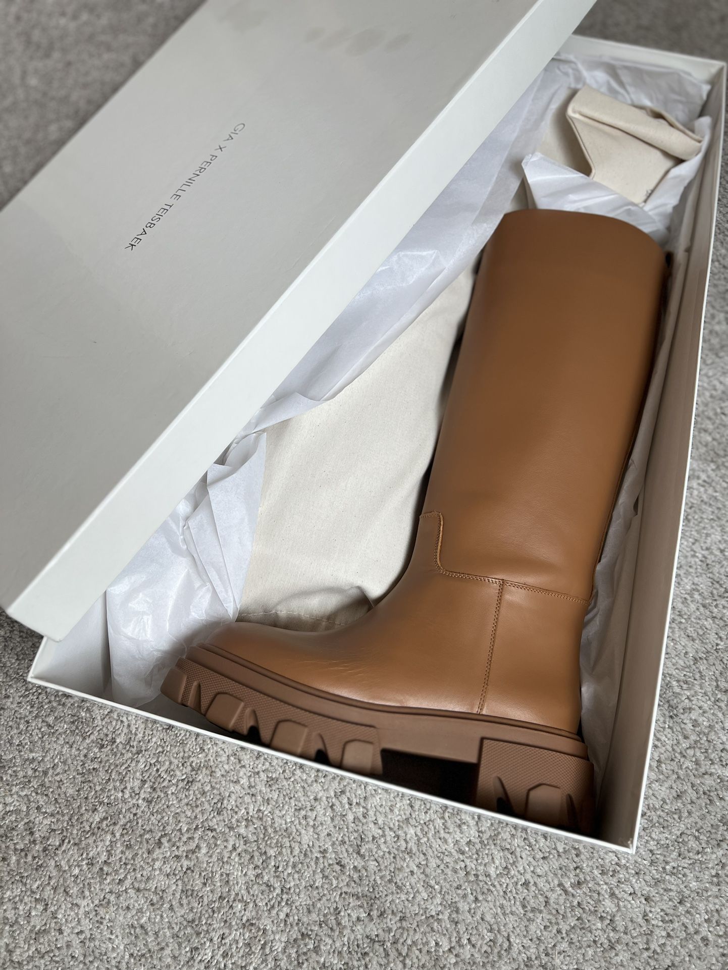 GIA BORGHINI x Pernille Teisbaekleather knee-high boots