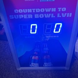 Bud Light Super Bowl Countdown Clock