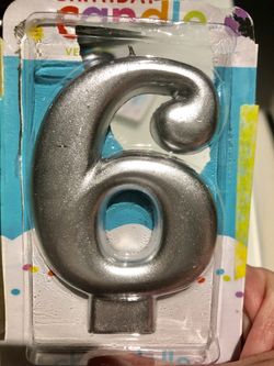 Number six birthday candle!
