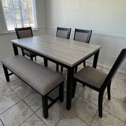 Dining Table Set With Bench