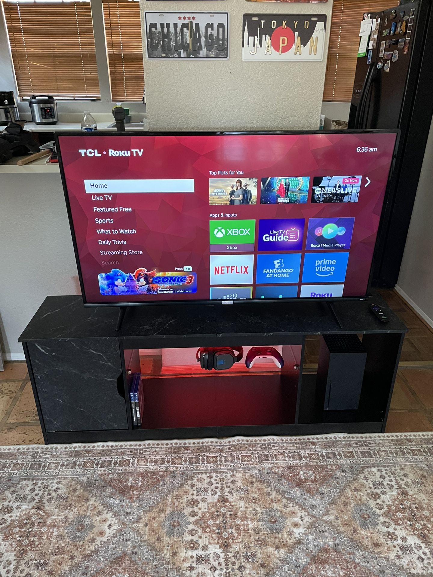 LED TV Stand Console Entertainment Center