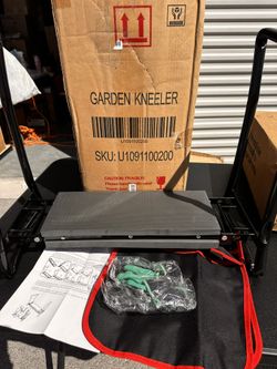 Garden Kneeler and Portable Stool | Extra Wide & Soft Kneeler for Outdoor Flower Beds and Raised Bed Planting | Ideal Gardening Gifts for Grandparents