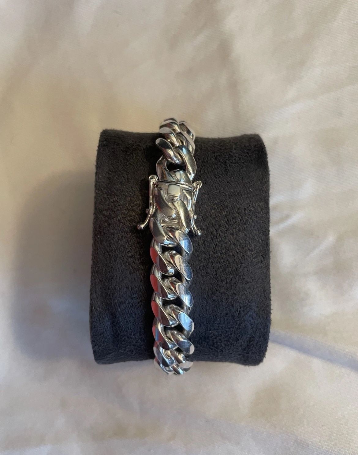 8 Inch Silver Cuban Bracelet 51.2 Grams