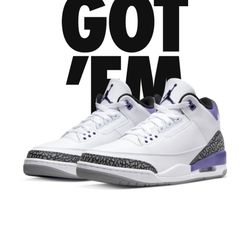 Jordan 3 Dark Iris Size 13