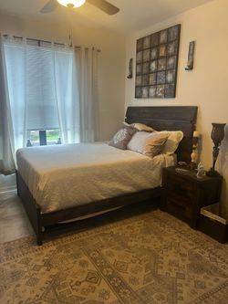 Queen 12 inch memory foam mattress with dual adjustable bed full body massager