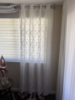 White Sheer Panels 54” - 84” X4