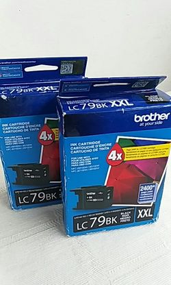 Brother LC79BK XXL Black Ink Cartridge 2400 page yield. 2/packs.