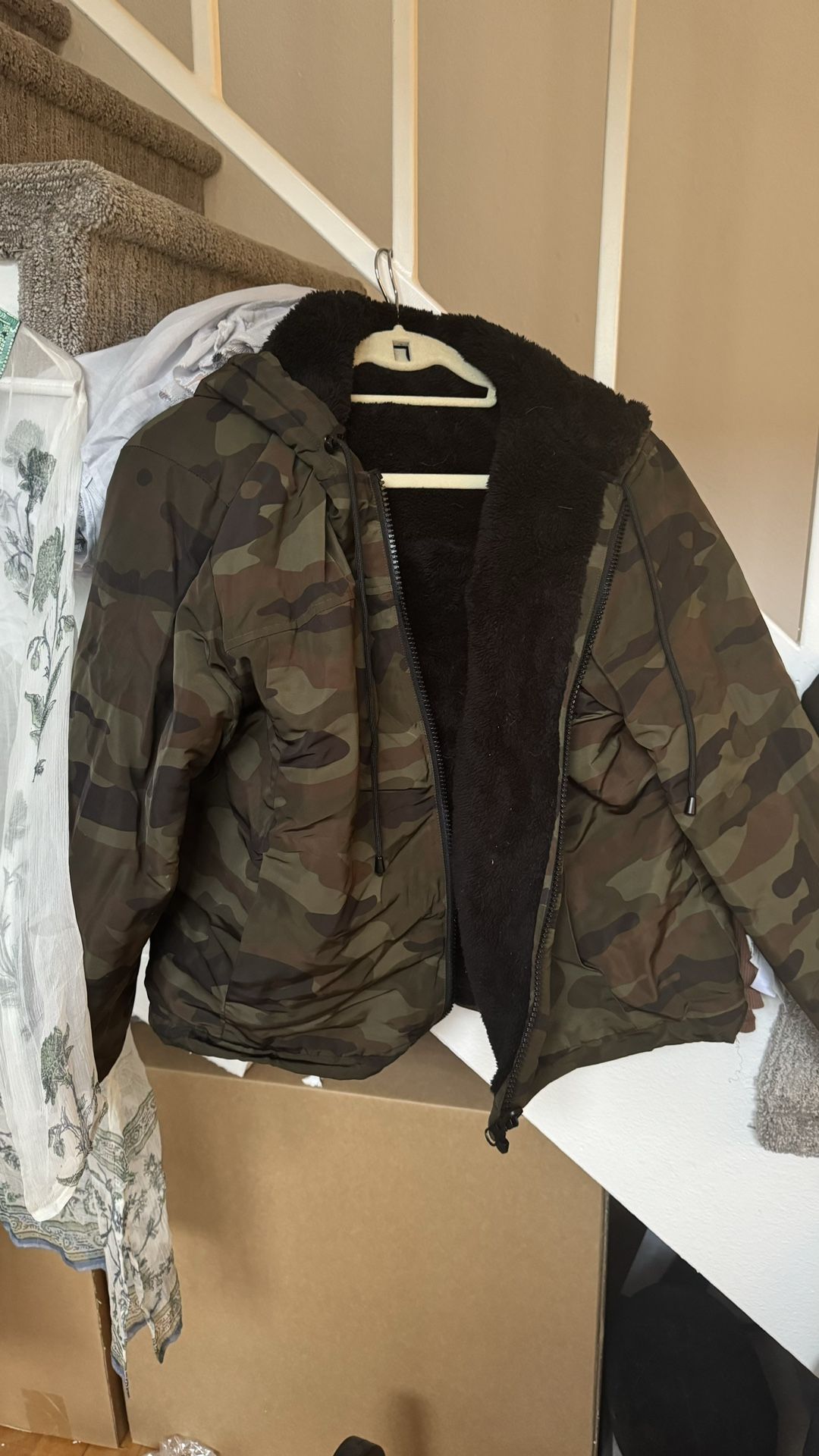  Camo reversible sherpa jacket 