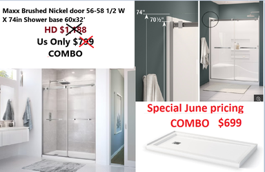 bathtub or shower glasss door combo kit ON SALE see Description PRICE