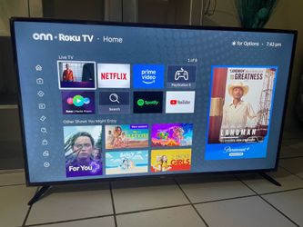 50 inch onn smart TV 4k UHD