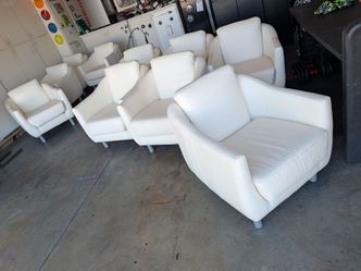 Italian Leather Deep Seating Barrel Theater Style Chairs ($35 Each)!!