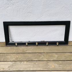 Solid Wood Picture Frame with Wardrobe Hooks (Silver Lake)