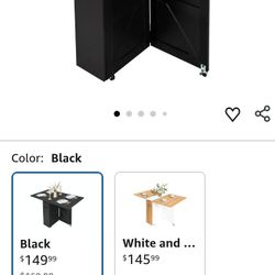 Walnut Color Folding Dining Room Table