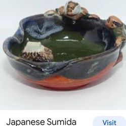 Japanese Sumida Gawa Pottery Bowl Japanese Bowl