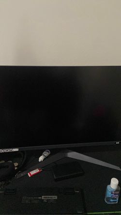 LG Gaming Monitor and gaming keyboard