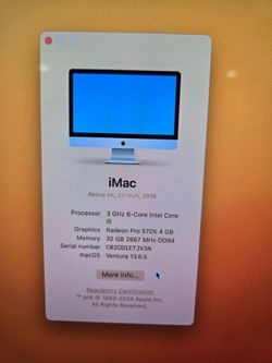 Apple iMac 27-inch Retina 5K 2019 with 32gb of DDR4 2667MHz RAM