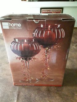 New Ruby Fluted Decorative Candle Holders 