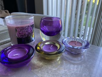 Lilac candle set