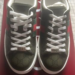 Men’s Green Gucci Ace Sneakers Sz 7