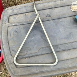 A metal motorcycle stand