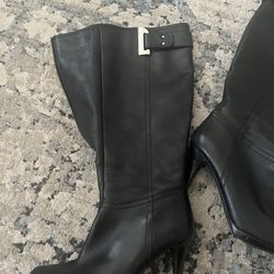 Black Leather Boots Size 9