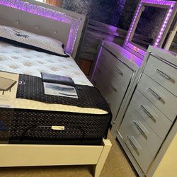 LED LIGHTED BEDROOM SUITE