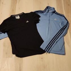 SALE!!! 2 For 30 Adidas Track Jacket/ Adidas Ultimate Tee Climalite for  Sale in Home, WA - OfferUp