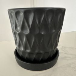 Matte Black Plant Pot 