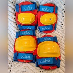 Vintage Caillou Elbow And Knee Pads 2000s Red Orange Yellow  Size S 