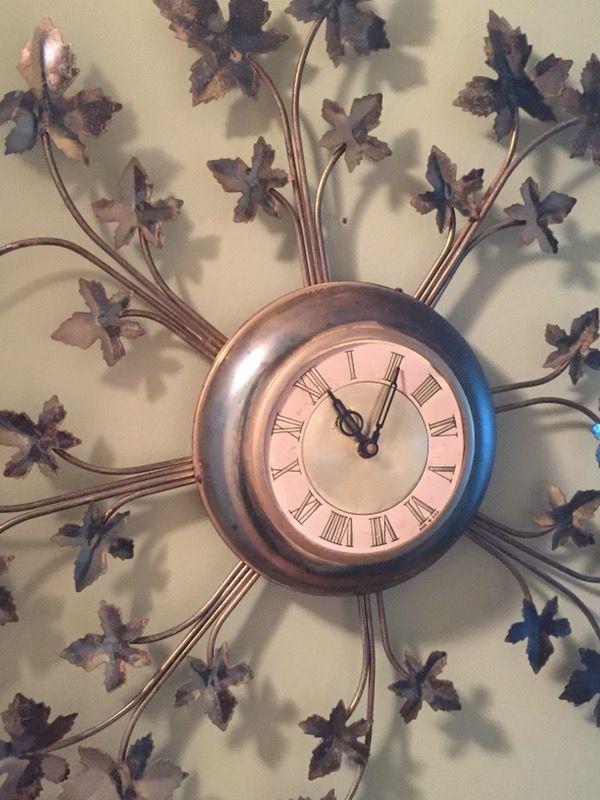 Antique bronze wall clock