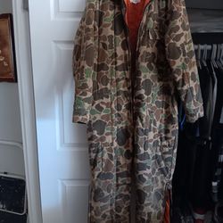 Vintage Trophy Club Coveralls Men Medium  Duck Camo Insulated Hunting
