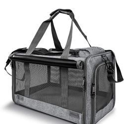 Pet Carrier for Large Cats, Soft-Sided Cat Carrier for Medium Big Cats and Puppy up to 20lbs