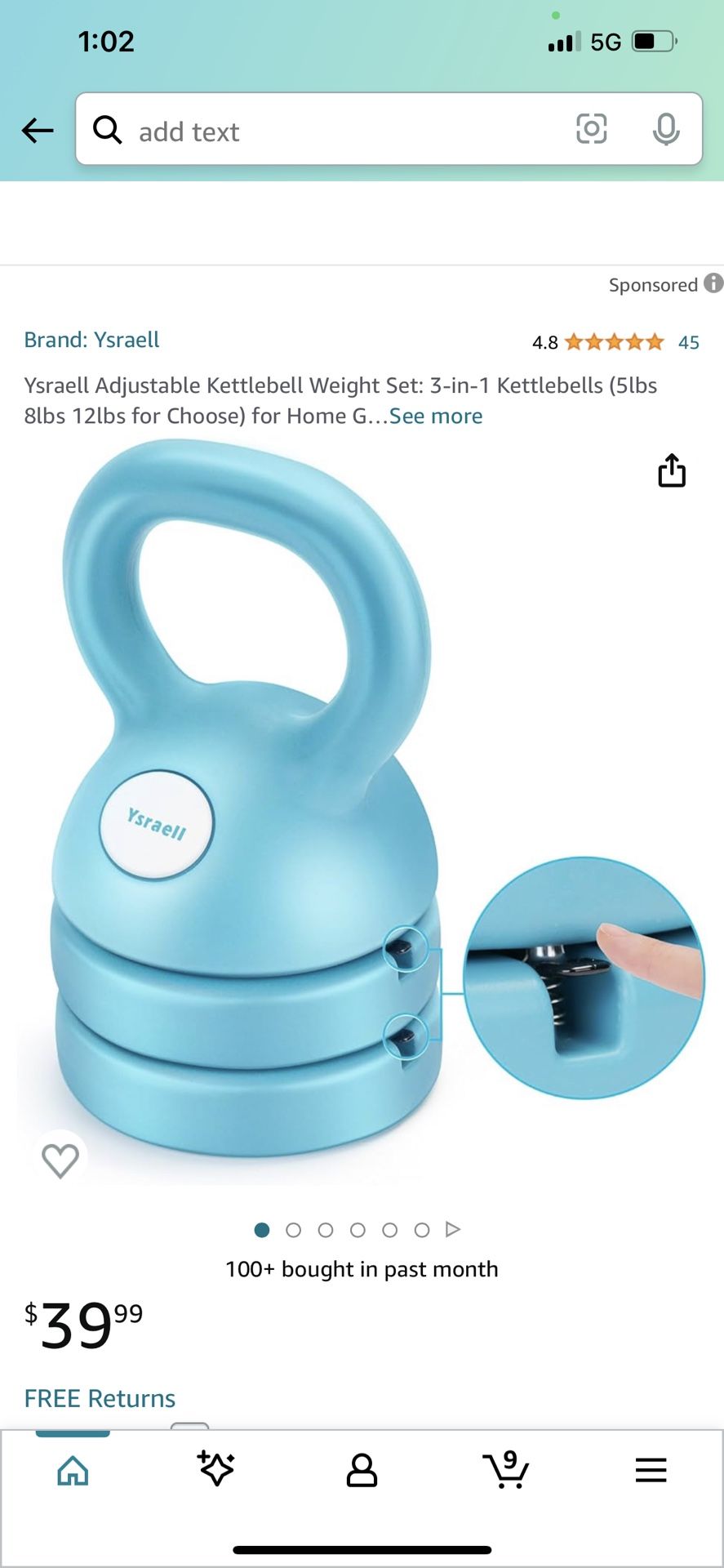 Kettlebell Adjustable Weight