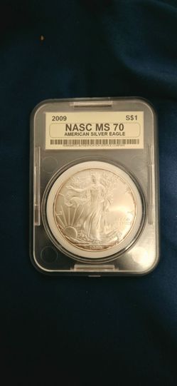 Mint Condition Fine Silver Coin NASC MS 70